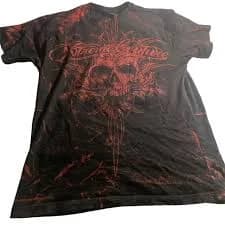 Xtreme Couture Men's Red and Black T-shirt