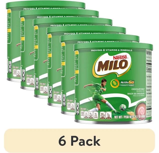 (6 pack) Nestle Milo Active Go Chocolate Malt Powder Drink Mix, 14.1 oz