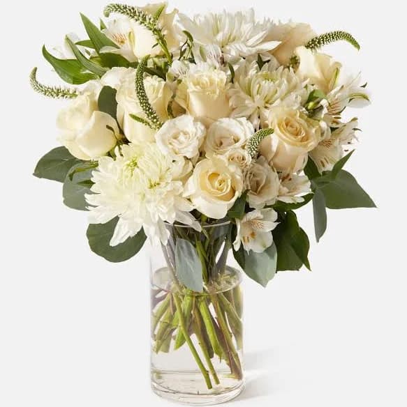 UrbanStems White Roses Bouquet
