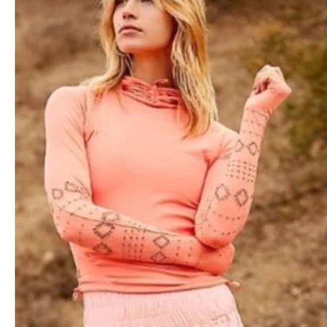 Free People Tops | Nwt Free People Movement Good Karma Hoodie In Washed Peach | Color: Orange/Pink | Size: Xs/S | Whit2397's Closet