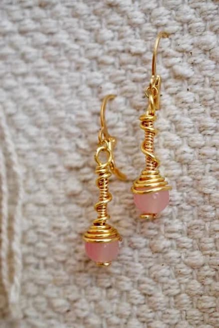 Wire Wrapped Dangle Earrings