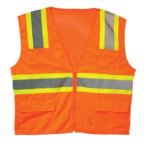Global Glove GLO-004 FrogWear Solid Front + Mesh Back Class 2 Surveyor Vest