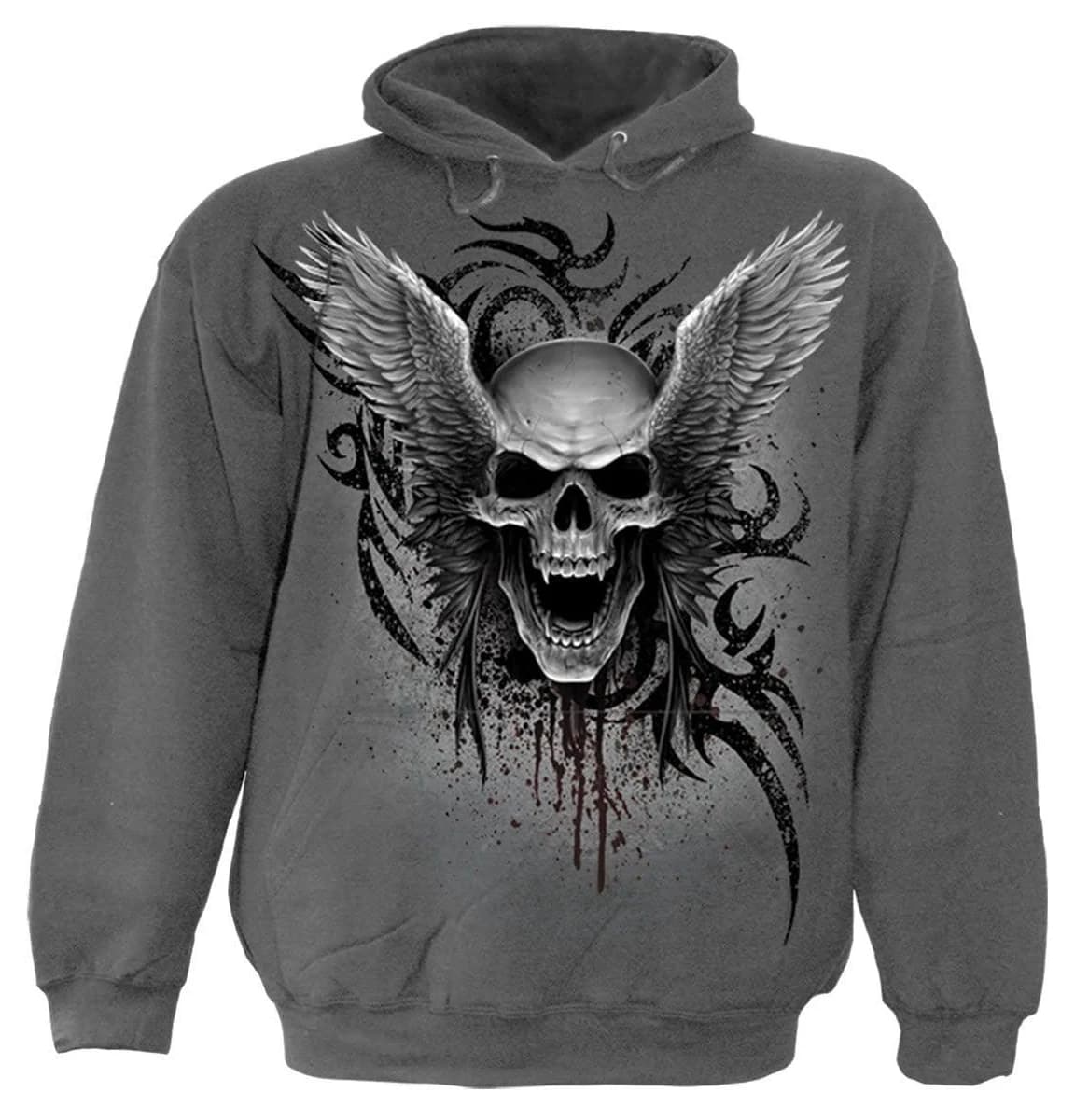 Ascension Men's Winged Skull Spiral Hoodie
