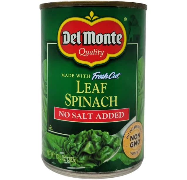 Del Monte Leaf Spinach No Salt Added