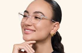 The Wanda - Crystal Clear Acetate Silver Metal – Pair Eyewear