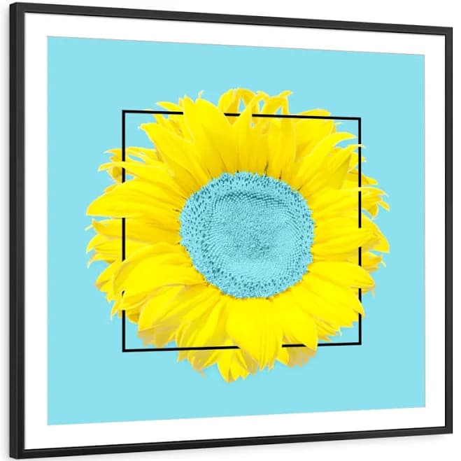 Framed Sunflower Framed Art | Sunflower Wall Art