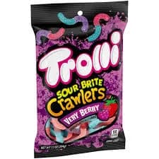 Trolli Sour Brite Crawlers Gummi Candy Very Berry, 8 oz