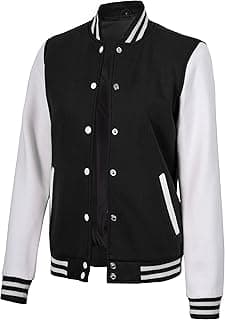 Womens Varsity Jacket - Highschool Bomber Style Baseball Jackets For Women