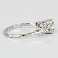 Vintage Palladium Euro Cut Diamond Art Deco Engagement Wedding Ring | eBay