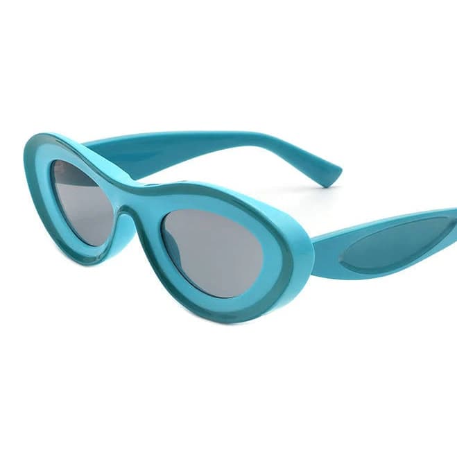 Alba Oval Retro Round Tinted Sunglasses