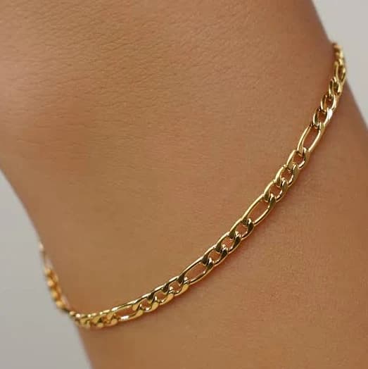 18K Gold Minimalist Figaro Bracelet