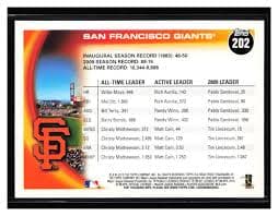2010 Topps #202 San Francisco Giants Franchise History | eBay