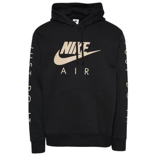Nike Mens Just Do It Hoodie - Black/Gold Size S