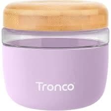 Tronco 24 oz Glass Container with Bamboo Lids