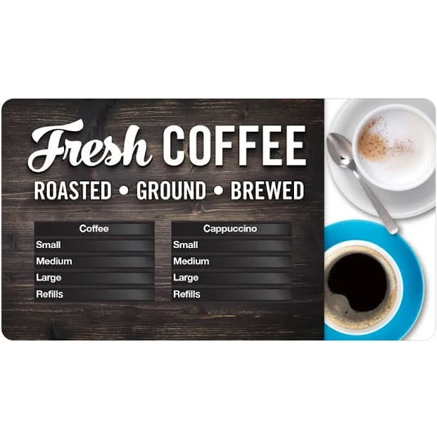 Hinterland Dark Hanging Coffee Menu Board