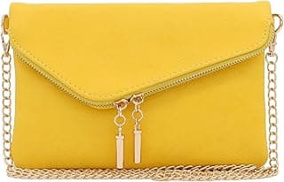 Envelope Wristlet Clutch Crossbody Bag with Chain Strap