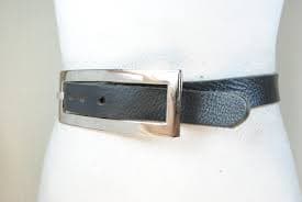 Cinto de couro preto com fivela retangular - Etsy Portugal