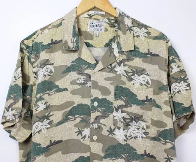 Y2K Camo Button Up Shirt