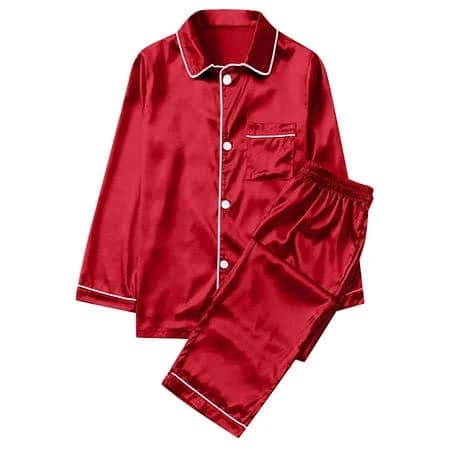 Women's Satin Silk 2-Piece Pajamas