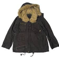 2000's World Wide Love Crazy Fur Parka Jacket