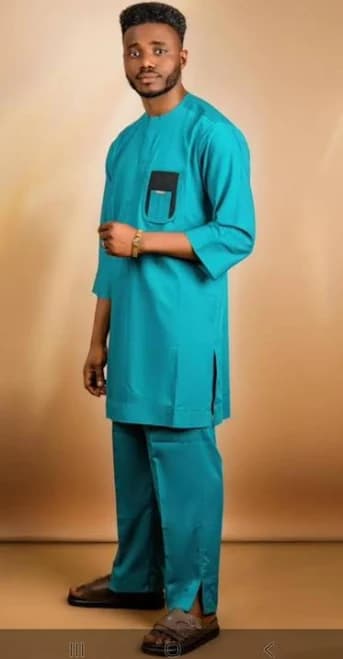 African Embroidered Kaftan Set