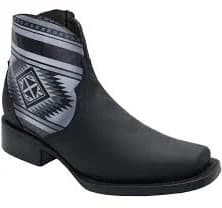 Silverton Shania All Leather Square Toe Short Boots (Black)