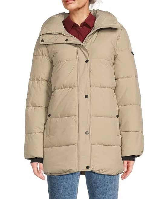 Bcbgeneration Women's Water Resistant Hooded Puffer Jacket