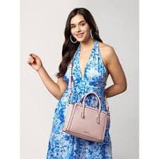 Buy Accessorize London Womens Faux Leather Pink Artisan Handheld Satchel Bag Online