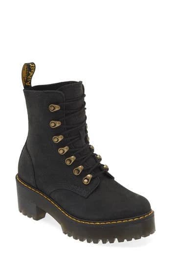 Dr. Martens Women's Leona Platform Combat Boots
