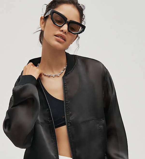 Anthropologie Elite Sharp-Edge Cat-Eye Sunglasses