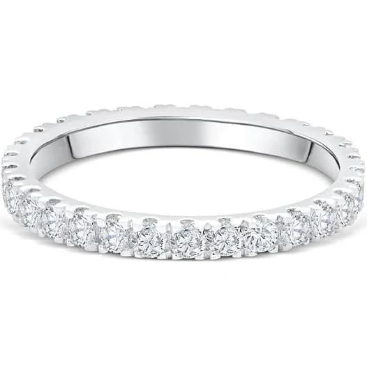 Modern Gents Pavé Silver Eternity Ring