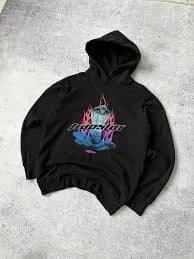 Trapstar It's a Secret Cobra Snake Flames Hoodie Black Men's Size L Streetwear