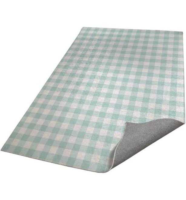 Proper Gingham Kids Play Mat Christopher's Corner Color: Light Blue Rug Size: Rectangle 2' x 3'