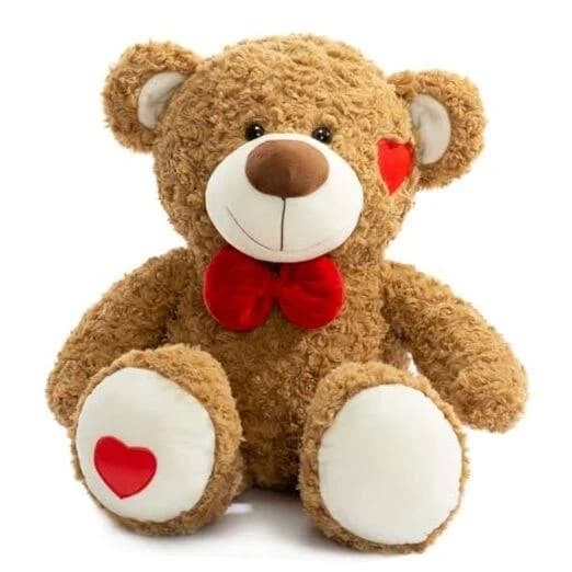 BEJOY Teddy Bear Stuffed Animal Plush Bear with Red Bow and Hearts