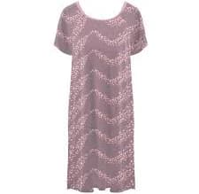 Women's Print Hospital Gown in Elderberry Sakura Wind