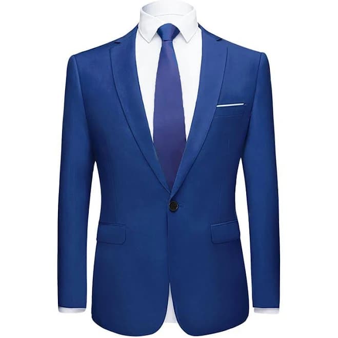 Men's Slim Fit Single Breasted Dress Blazer