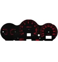 Nissan 350Z Drift Car Instrument Gauge Faces - 180 KMH - Black with Red Digits