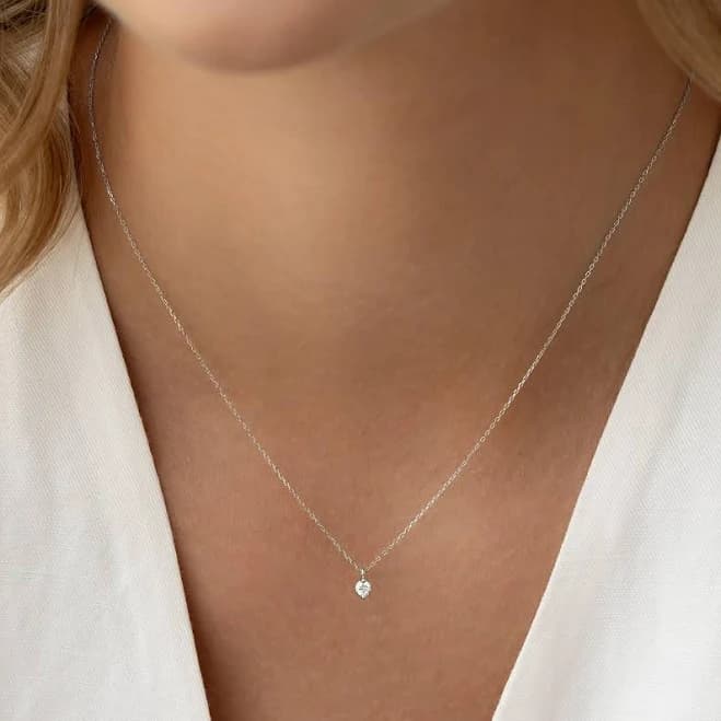 Linjer 14K Gold Diamond Pendant Necklace