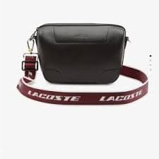 Lacoste | Bags | Lacoste Womens Branded Shoulder Strap Crossbody Noir Cranberry Blanc | Poshmark