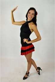 BLACK AND RED SALSA DRESS - The Costume Closet