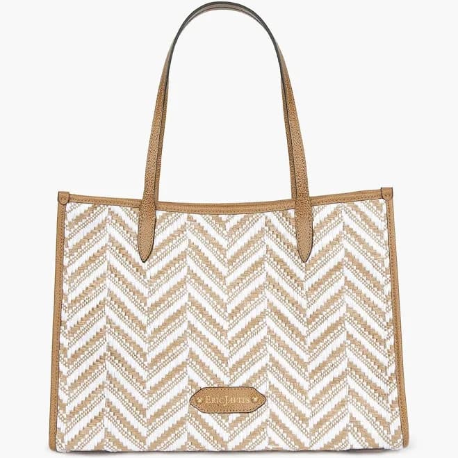 Eric Javits Women's Raffia and Leather Tote Bag