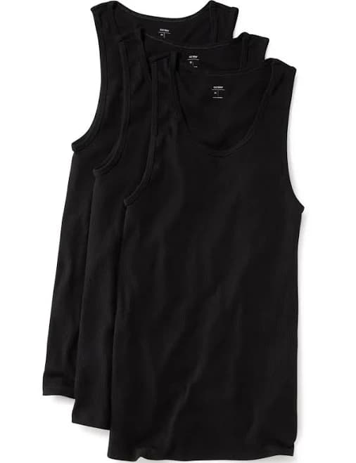 Old Navy Men's Go-Dry Rib-Knit Tank Tops 3-Pack