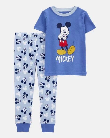 Carter's Toddler Boys Disney Mickey Mouse Snug-Fit Cotton Pajama Set