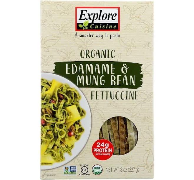 Edamame & Mung Bean Fettuccine Pasta - 6 Pack, 8 Oz.