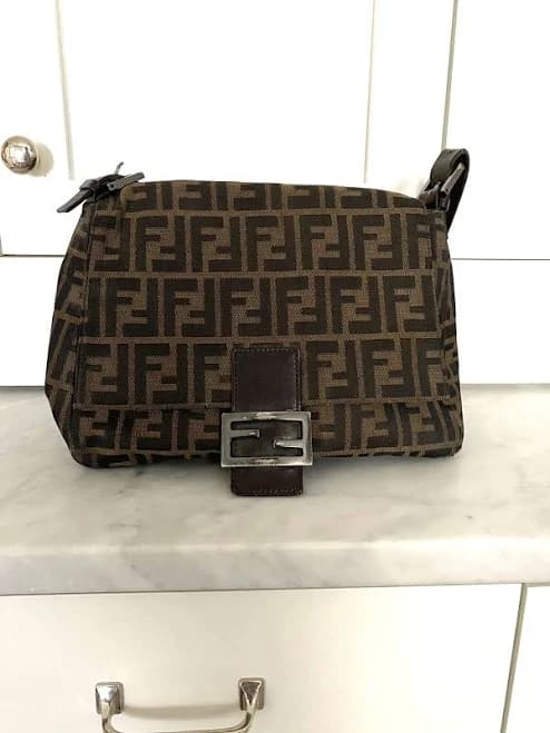 Fendi Women's Zucca Canvas Mama Baguette
