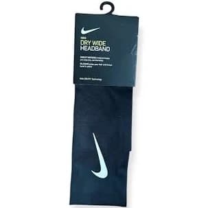 NIKE DRY WIDE HEADBAND (BLACK) w/ WHITE LOGO1