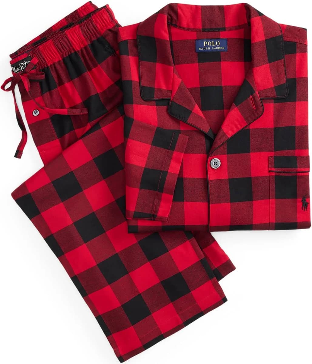 Polo Ralph Lauren Men's 2-Piece Buffalo Check Sleepwear Set