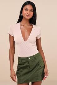 Cream Textured Top - Cream Ribbed Knit Top - Short Sleeve Top - Lulus