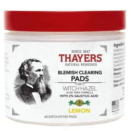 Thayers Witch Hazel Facial Blemish Clearing Pads