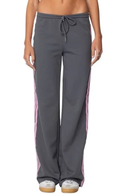 Edikted Women's Averie Contrast Striped Sweatpants